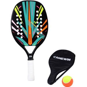 Carbon + Glasvezel Strand Tennisracket Mannen Vrouwen Sport Zacht Gezicht Tennisracket Met Paddle Bag Cover En ballen