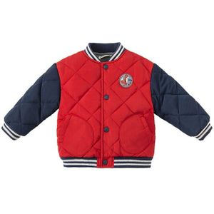 DBJ18697-1 Dave Bella Winter Baby Jongens Cartoon Patchwork Gewatteerde Jas Kinderen Jongen Tops Baby Peuter Bovenkleding