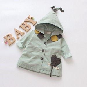 Jas jas bovenkleding meisje baby peuter kids hooded casual 100% katoen lente herfst 9 12 24 maanden 3 t roze groen beige