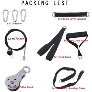 Fitness Diy Katrol Kabel Machine Attachment System Lengte Verstelbare Sets Met Laden Pin Triceps Band Thuis Gym Apparatuur