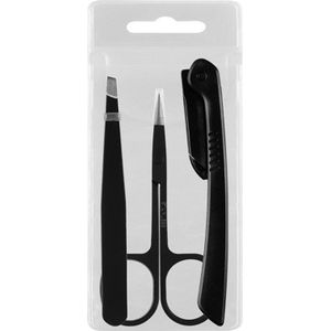 Women Men Stainless Steel Eyebrow Shaping Eyebrow Razor Scissors Tweezers Eyebrow Kit Trimmers Set Tools