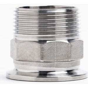 DN15 - DN32 Bsp 304 Roestvrij Staal Hex Sanitair Huls Connector Pijp Voor Homebrew Fit Tri Clamp