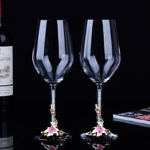 Loodvrij Kristal Glas Rode Wijn Glazen Beker Champagne Cup Diamant Voet Wijn Glas Thuis Drinken Ware Cup Mooie huwelijksgeschenken