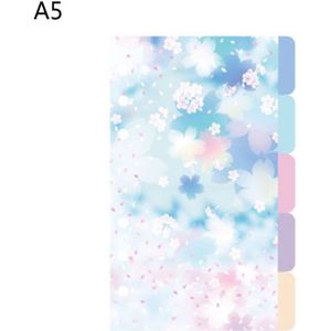 1Set Kersenbloesem A5 A6 Losse Blad Notebook Divider Index Separator Bindmiddelen M17F