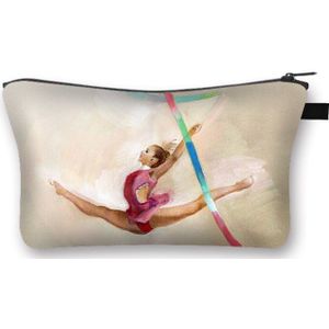 Ritmische Gymnastiek Cosmetische Tas Vrouwen Make-Up Tassen Balletdanser Meisjes Lippenstift Cosmetische Holder Beauty Organizer Box Voor Reizen