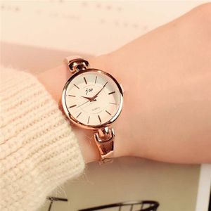 1 Pcs Vrouwen Lady Student Pols Quartz Horloge Alloy Strap Ronde Wijzerplaat Mode Voor Business Party NIN668