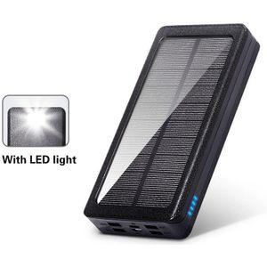 45000Mah Solar Portable Power Bank Waterdichte Outdoor Led Licht 4 Usb Solar Charger Voor Iphone Xiaomi Samsung Solar Power bank