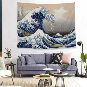 Print Landschap Tapijt Voor Woonkamer Slaapkamer Home Decor Mode Japanse Tapestry Print Bloemen Opknoping Wandtapijten