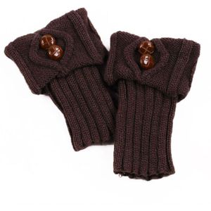 Winter Warmer Meisje Been Elastische Gebreide Sokken Voet Cover Met Knop Vrouwen Herfst Winter Haak Boot Manchetten Hoop Hoop Sokken