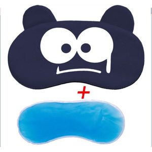 Leuke Katoenen Soft Eye Aid Slaap Masker Met Comfortabele Ijs Kompres Gel Travel Rest Party Eye Shade Cover Blindfold vrouwen Mannen