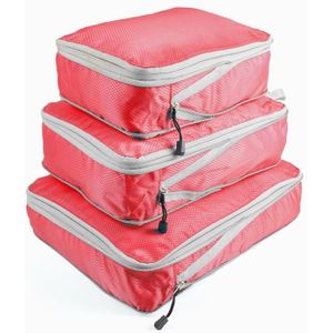 3 PCS Reizen Opbergtas Set Voor Kleding Tidy Organizer Garderobe Koffer Pouch Travel Organizer Bag Case Schoenen Verpakking Kubus tas