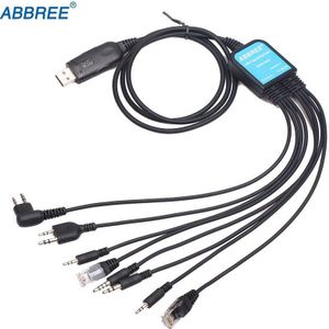 Abbree 8 In 1 Programmering Kabel Voor Kenwood Baofeng UV-5R Motorola Yaesu Icom Hyt Walkie Talkie Auto Mobiele Radio 2 manier Radio