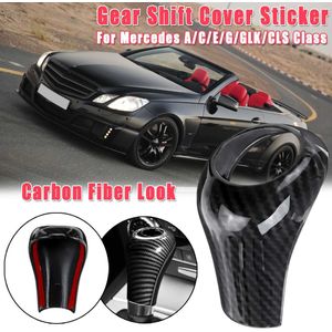 Auto Pookknop Cover Trim Abs Sticker Carbon Fiber Voor Mercedes Benz Een C E G Glk Cls w169 W203 W204 W211 W212 W218 W218