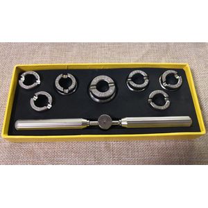 Rvs 5537 5539 Size 7 Horloge Terug Opener Tool Set 30.5Mm ~ 36.5Mm Horloge Case Opener Kit voor Rlx Horloge Reparatie