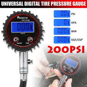 Bandenspanningsmeter Digitale Tire Tester 200 Psi Lcd Display Manometer Luchtpomp Manometer Tester Voor Auto Vrachtwagen Motorfiets