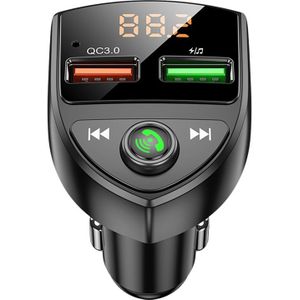 C8 Qc 3.0 Bluetooth 5.0 Fm-zender MP3 Speler Auto Bluetooth Handsfree Fm Bluetooth Zender