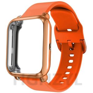 2Pack Voor Huami Amazfit Bip Strap Vervanging Smart Horloge Siliconen Band + Case Soft Tpu Beschermhoes Volledige Dekking