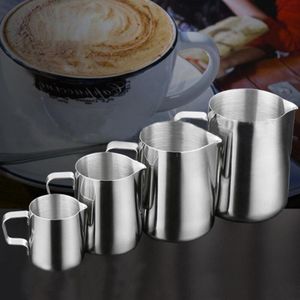 Jarra Leche Rvs Pitcher Koffie Pitcher Melk Opschuimen Jug Pull Bloem Kopje Cappuccino Melk Pot Espresso Cup Latte Art