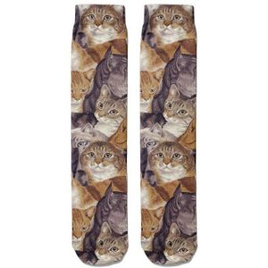Vrouwen Sokken 3d Printing Novelty Skateboard Hip Hop Sox Kleurrijke Graffiti Harajuku Gelukkig Grappig Buis Sokken Zachte Compressie Sokken