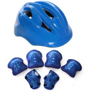 7 stks/set Kinderen Rolschaatsen Verstelbare Elleboog Knie Pads Jongens Pols Beschermende Kids Sport Veiligheid Jongens Meisjes Guard Helm Set