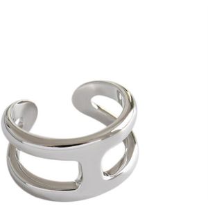 Jshine Koreaanse Japanse Stijl H-Vormige 925 Sterling Zilveren Ringen Voor Vrouwen Wide Open Finger Ring Trouwringen Fijne sieraden