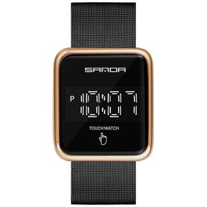 Sanda Mode Mannen Led Display Vierkante Touch Screen Digitale Horloges Waterdicht Outdoor Sport Horloge Voor Relogio Masculino