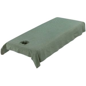 Katoen Wasbaar Sheet Met Gat, Herbruikbare Massage Tafel Cover Voor Salon Spa Bed