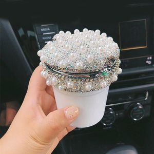 Strass Draagbare Auto Asbak met Led Licht Kristal Diamant Auto Ash Tray Asbak Opslag Bekerhouder voor Meisjes Auto Accessoires