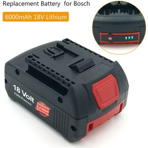 Vervanging voor Bosch 18 V 6000mAh Lithium Power Tools Batterij Pack BAT609 BAT618 BAT622 JSH180 CRS180 DDR 18 V-LI accuboormachine