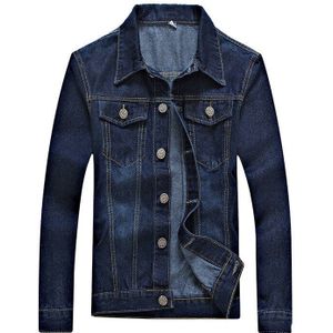 Lente Herfst Mannen Denim Jas Jean Knop Opening Slim Tops Stijlvolle Eenvoud Donkerblauw Mannelijke Bovenkleding Trend Jongen Aanbevolen