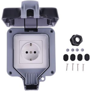 Outdoor Muur Schakelaar Socket IP66 Weer & Stofdicht Stopcontact Eu Standaard