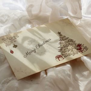 Coloffice 5 Pcs Papier Envelop Vintage Liefde Brief Kerst Envelop Kerstman Kerstboom Rendier Decoratie