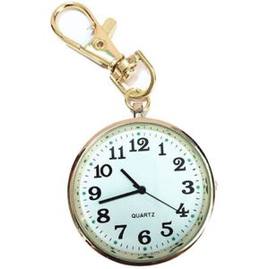 Quartz Zakhorloge Sleutelhanger Klokken Ronde Wijzerplaat Draagbare Eenvoudige Hanger Voor Vrouwen Mannen H9