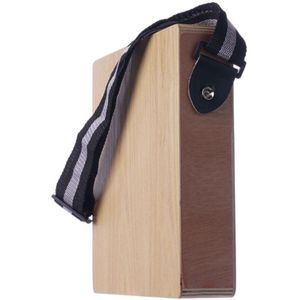 Reizen Hout Cajon Box Drum Draagbare Handtrommel Percussie Instrument Met Lanyard Houten Muziekinstrument