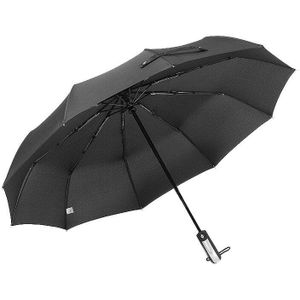 105Cm Effen Kleur Tien Botten Full-Automatische Zonnige Paraplu Met Willekeurige Shades Regenkleding Zwart/blauw/Rood/Bruin/Paars