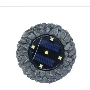 Luz solar de 12 LED, 8 unidades, blanca, resistente al agua, de acero