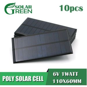 DIY Batterij Power Lading 6V 167mA 1Watt 1W Zonnepaneel Standaard Epoxy Polykristallijn Silicium Module Mini Solar mobiele speelgoed