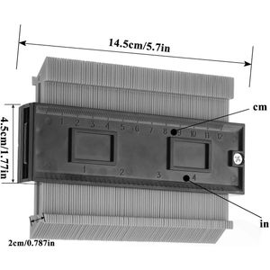 12/14Cm Vorm Gauge Duplicator Profiel Duplicatie Gauge Contour Template Plastic Contour Kopie Duplicator Meetinstrument