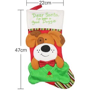 Saizhi Kerst Kousen Sokken Kat Hond Nieuwjaar Candy Bag Kerstversiering Kerstboom Ornamenten Party Kids Bags