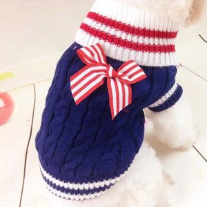 Mode Marine Hond Kleding Warme Trui Puppy Jas Winter Outfit Voor Hond Chihuahua Kleding Hond Trui Jas Voor kleine Huisdier