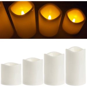 Romantische Vlamloze Led Elektronische Kaarsen Licht Bruiloft Geurende Wax Home Decor