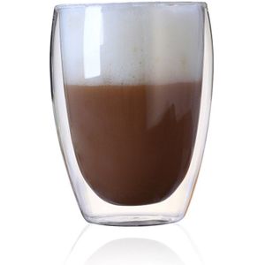 80/250/350/450 ml Drinkware Double Wall Cup Hittebestendigheid Glas Melk Koffie Mok thee Mok Bier Mok Handgemaakte Transparante