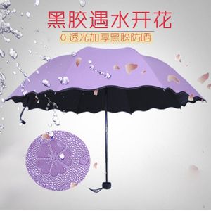 Paraplu Regenkleding Huishoudelijke Verhandelt Huis & Tuin Non-Automatische Paraplu Drie-Vouwen Zwarte Coating 290G Anti-Uv