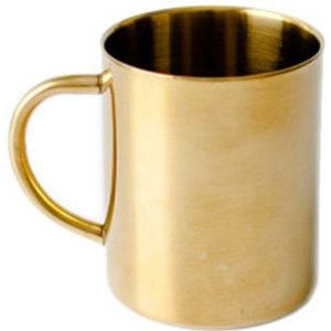 Gold Retro Mokken Koper Plated Cup 1 Pc Dubbele Anti-Brandwonden Melk Koffie Thee Ontbijt Porselein Cup drinkware