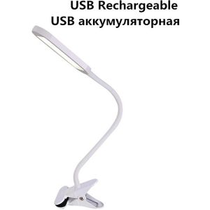 Draagbare Led Bureaulamp Touch Aan/Uit Schakelaar Oogbescherming Clip Tafel Licht 3 Modes Dimbare Usb Oplaadbare Desk lichten