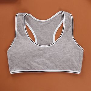 Training Bh Voor Meisje Katoen Zachte Beha Sport Bh Effen Kleur Draadloze Tiener Meisje Ondergoed Brede Band Bras