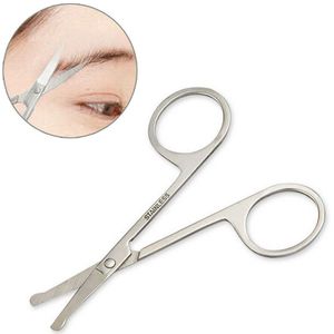 1Pc Professionele Rvs Ronde Veiligheid Schaar Wenkbrauw Schaar Kleine Clipper Wenkbrauw Neus Haar Cut Trimmen Pincet
