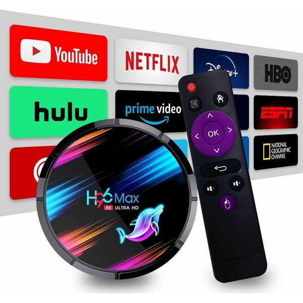 X96 Max Plus Ultra TV Box Android 11.0 TV Box Amlogic S905X4 Support AV1  Ultra HD 8K HDR Decoding Dual WiFi 2.4GHz/5GHz BT4.X 4GB RAM 32GB ROM 100M  Ethernet LAN Streaming Media