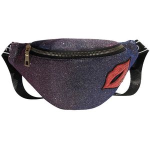 Vrouwen Fanny Pack Multifunctionele Heuptas Vrouw Rode Lip Taille Verpakking Canvas Telefoon Tassen Vintage Riem Tas Cool borst Bum Bag