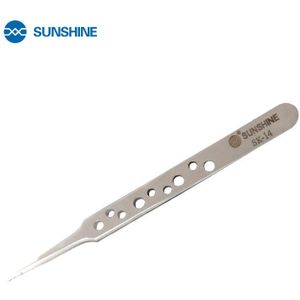 Sunshine SK-14 Roestvrijstalen Pincet Straight Bend Esd Multifunctionele Wimper Pincet Voor Moblie Pc Reparatie Handgereedschap Diy